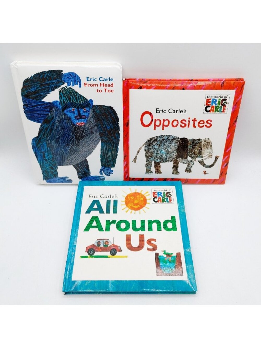Eric Carle's (The World of Eric Carle) Opposites & All Around Us Books Lot of 3